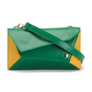ISADORA Made In Italy Leather Geo Small Crossbody